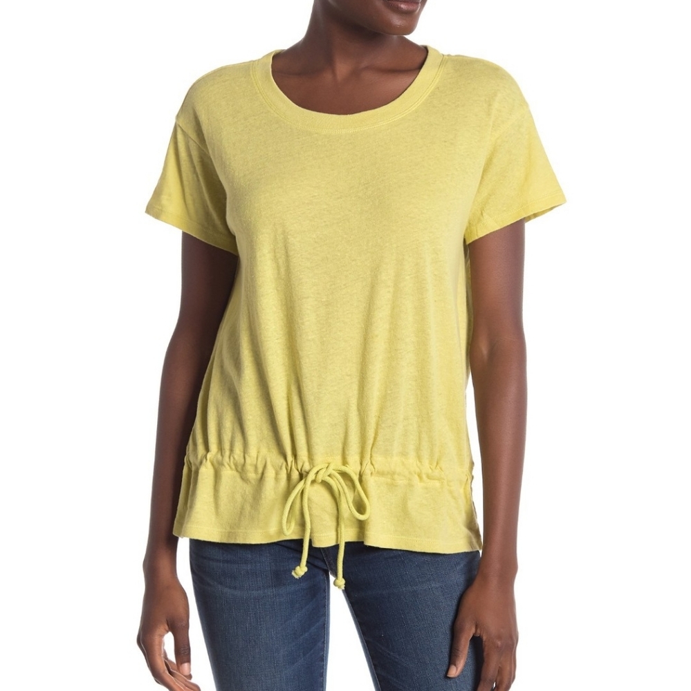 Madewell Drawstring T-Shirt Yellow - Picture 1 of 3